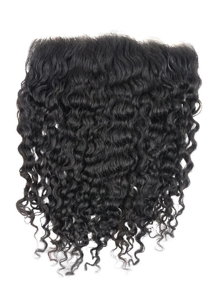 RAW INDIAN CURLY 13X6 LACE FRONTAL